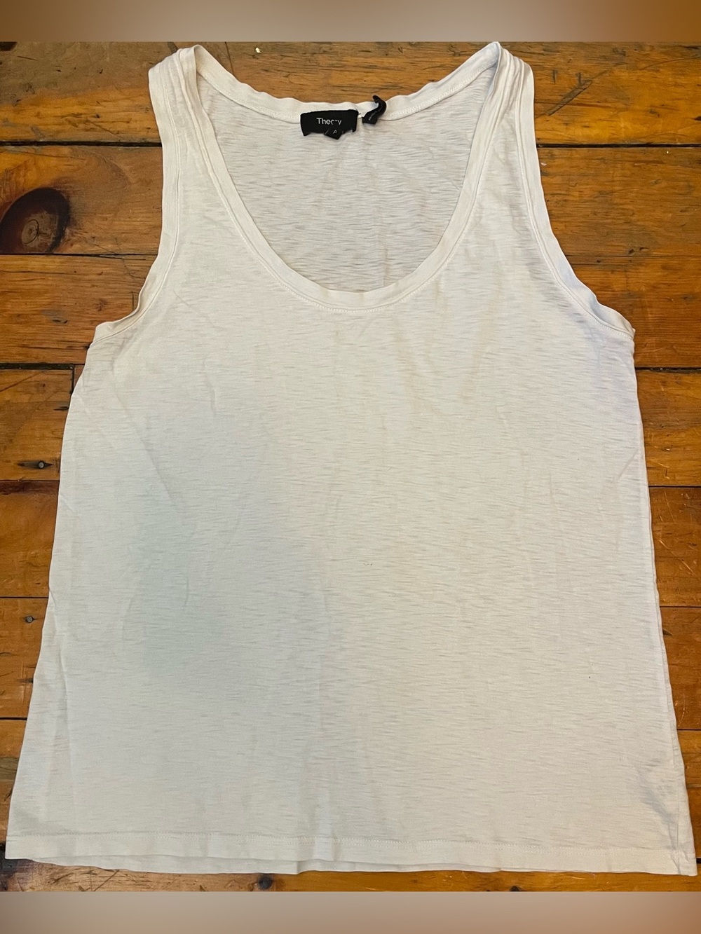 Theory White Pima Cotton Tank Women’s Size Small